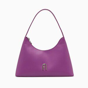 Furla Diamante S Shoulder Bag Violet NWT